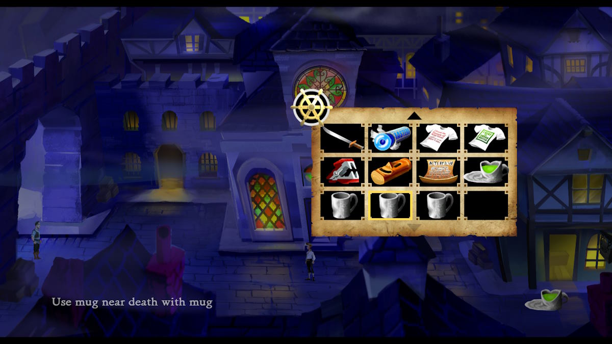 Transferring melting mugs in The Secret of Monkey Island: Special Edition