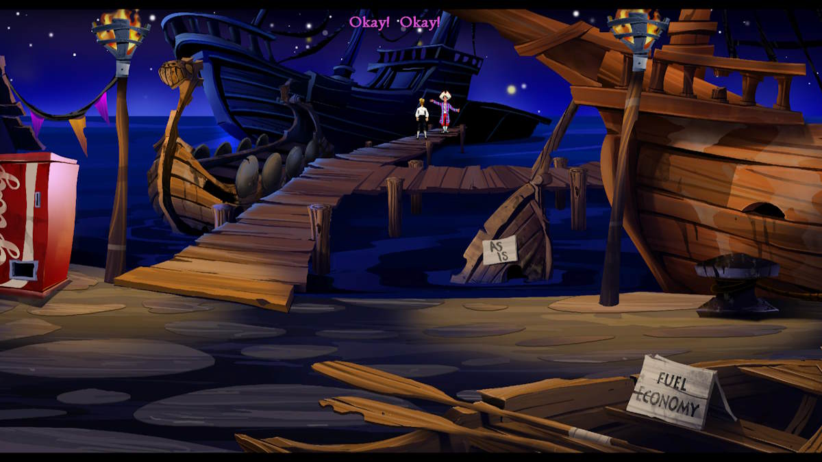 Talking to Stan in The Secret of Monkey Island: Special Edition