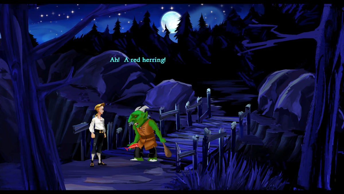 Talking to the troll in The Secret of Monkey Island: Special Edition