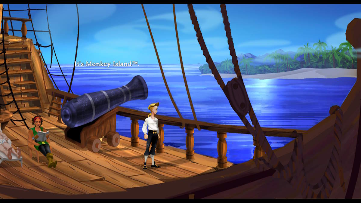 Arriving at Monkey Island in The Secret of Monkey Island: Special Edition