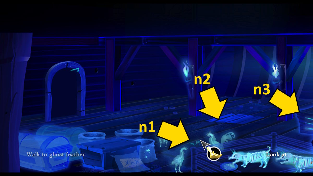 Exploring the storeroom on LeChuck's ship in The Secret of Monkey Island: Special Edition