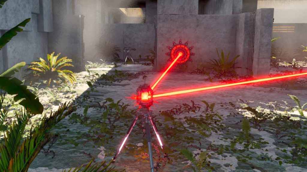 Solution progress in the Mechanical Gyro puzzle in Talos Principle Road to Elysium DLC