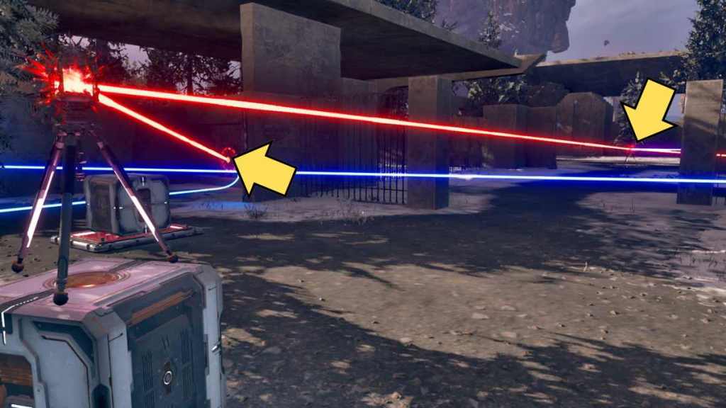 All laser positions in the Here and There puzzle in the Talos Principle Road to Elysium DLC