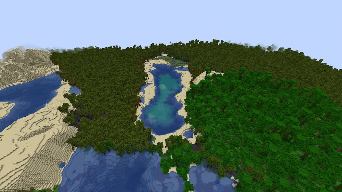 A huge Mangrove Swamp in Minecraft