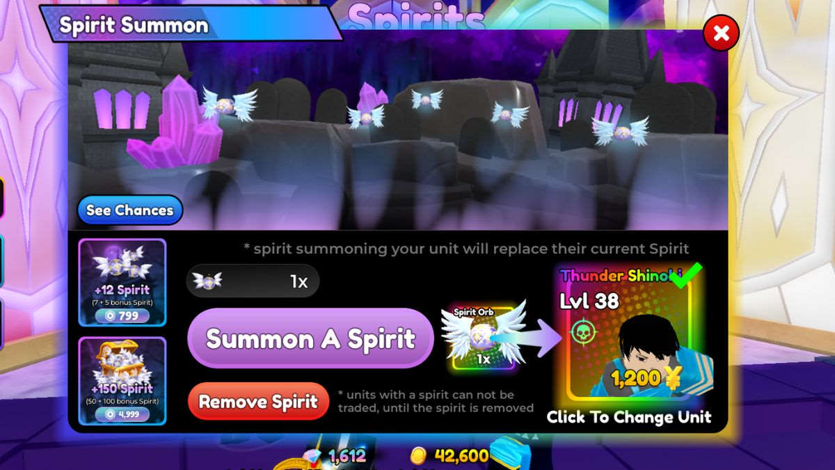 Spirit Summoning processes in Anime Defenders