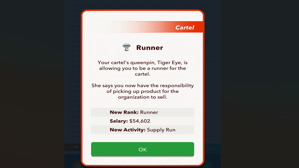 The Runner position in BitLife