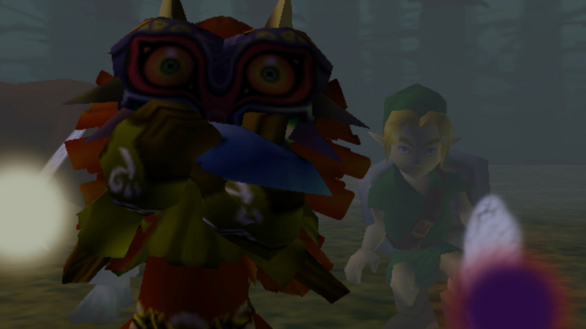 Skull Kid stealing Link's Ocarina in Majora's Mask