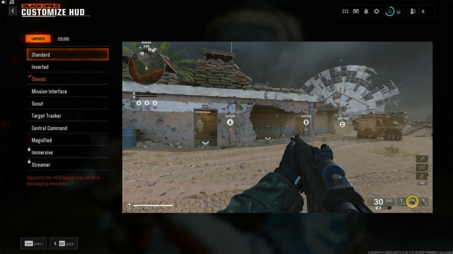 Call of Duty Black Ops 6 standard HUD layout