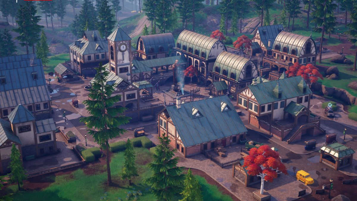 Doomstadt POI in Fortnite x Marvel