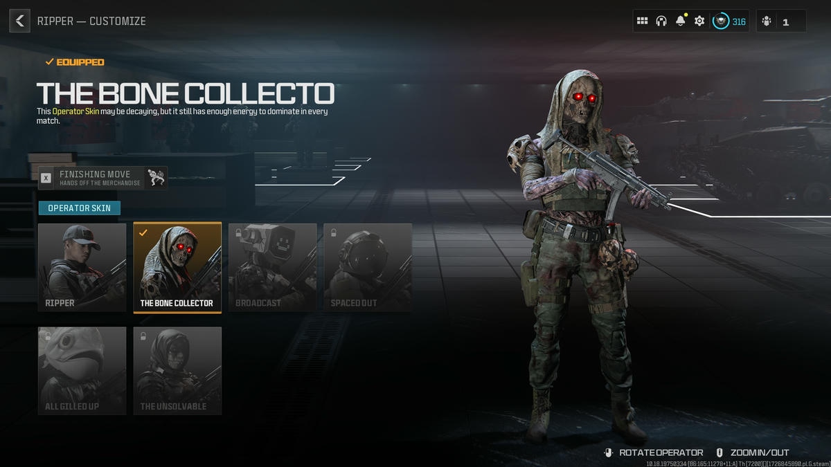 Call of Duty Warzone operator skin bome Collector