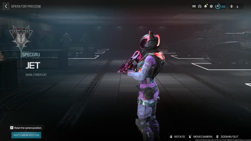 Call of Duty Warzone operator skin Cyber Cat