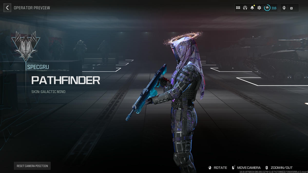 Call of Duty Warzone operator skin Galactic Mind