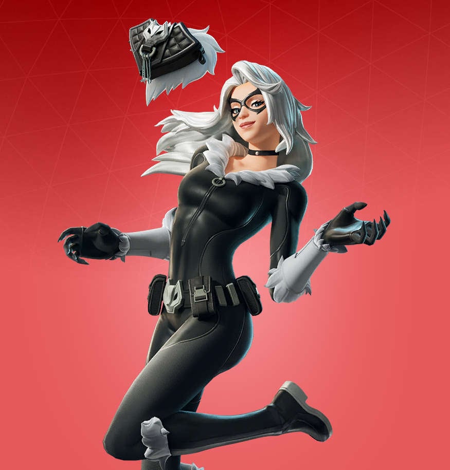 Black Cat skin in Fortnite x Marvel crossover