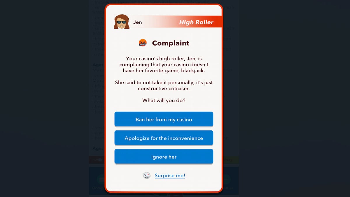 A Gambler Feedback in BitLife